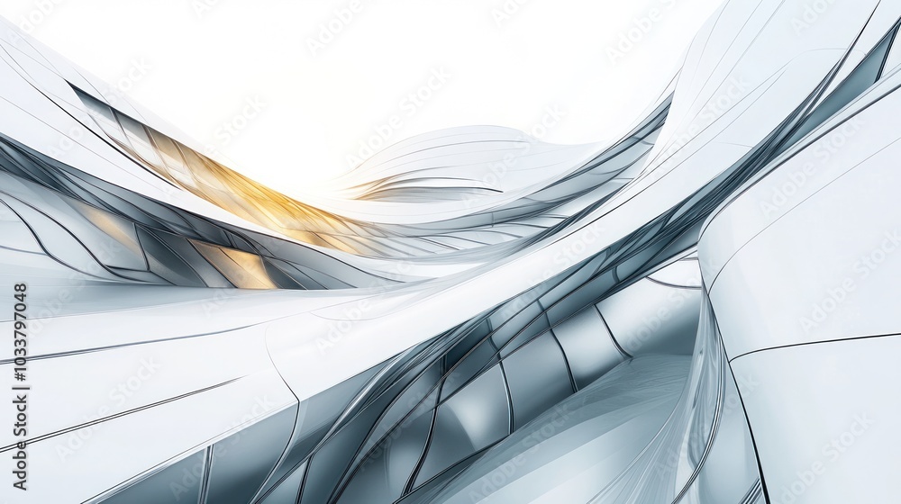 Fototapeta premium futuristic architectural design featuring a sleek
