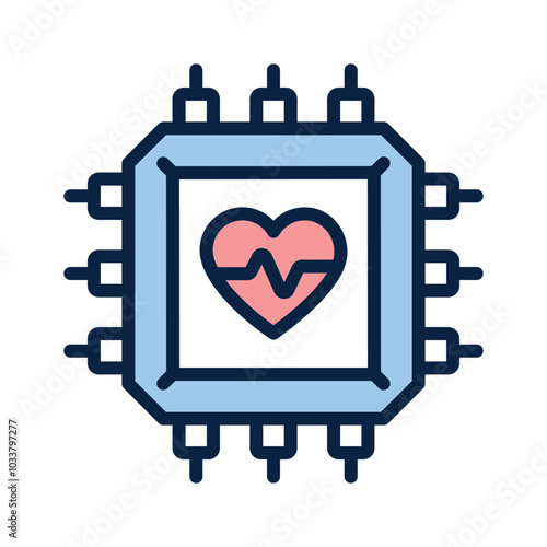 Get this creative icon of ai healthcare in trendy style