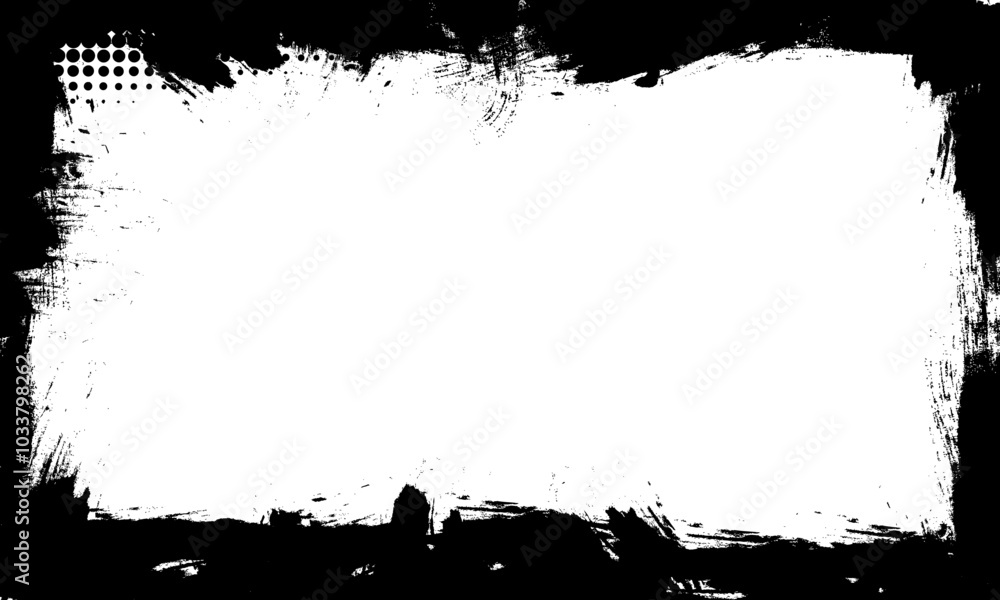 black brush lines stroke painting blank space frame border picture black brush lines stroke painting blank space frame border picture