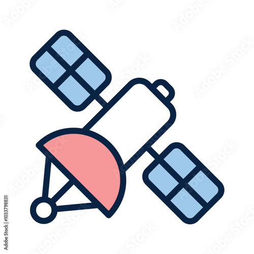 Artificial satellite icon design, ready to use vector