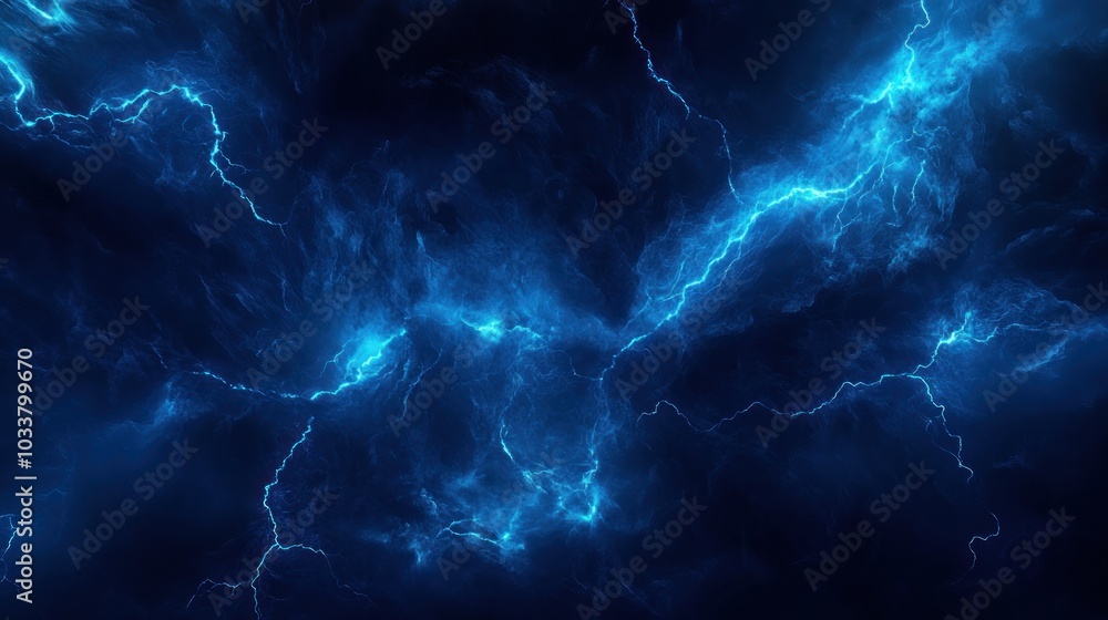 Fototapeta premium Abstract Blue Lightning