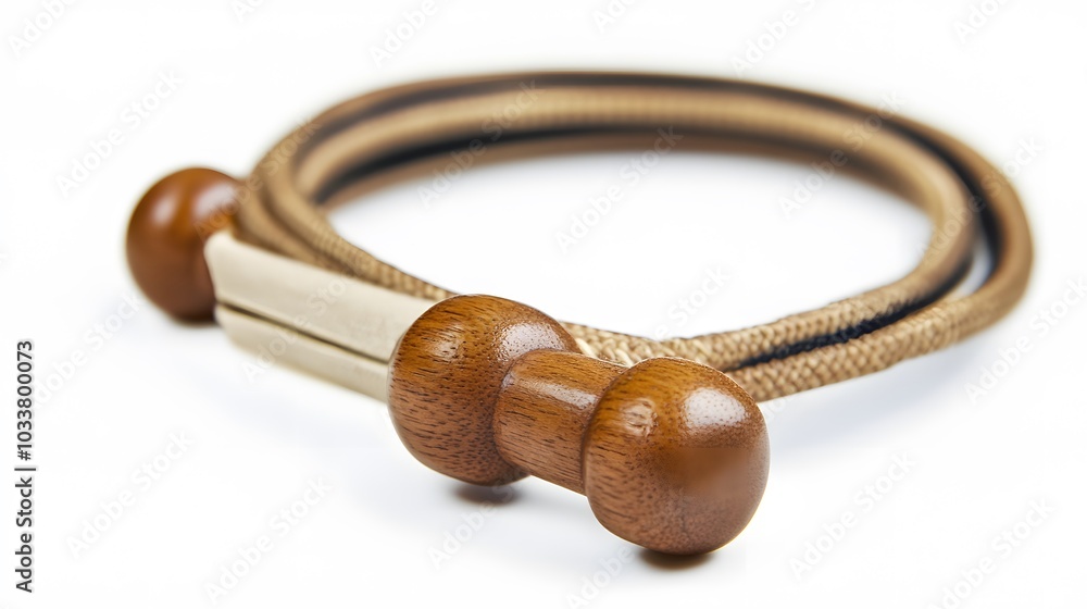 skipping or jump rope isolated on white background. 