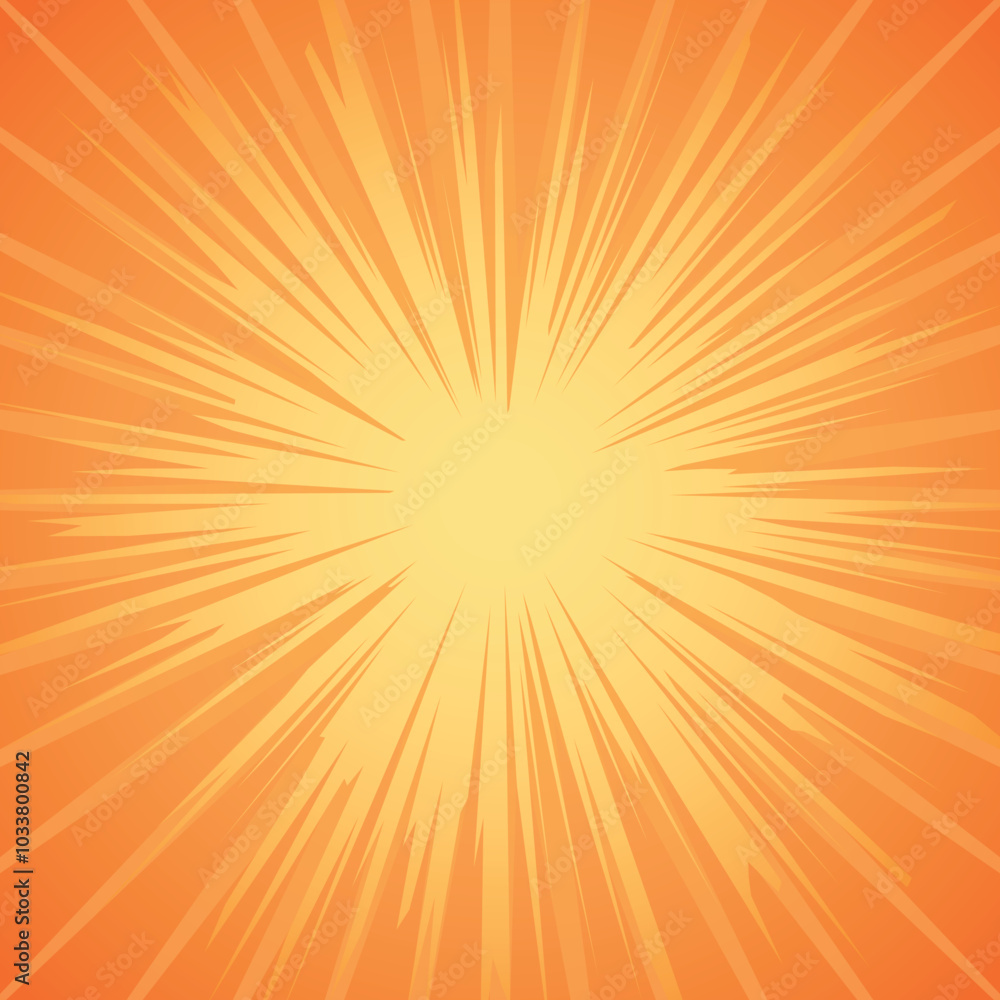 Obraz premium Light burst background. Glow beam with yellow rays