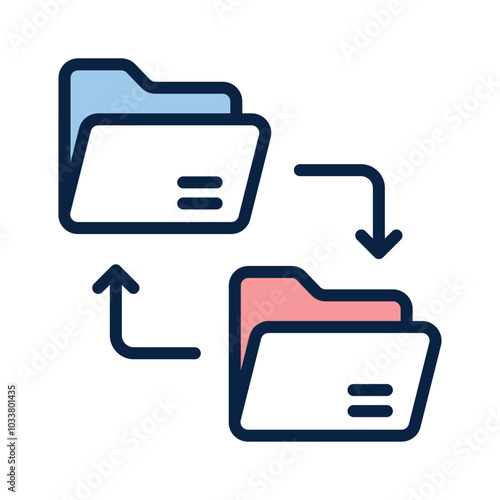 Automated file transfer vector design, ready to use vector