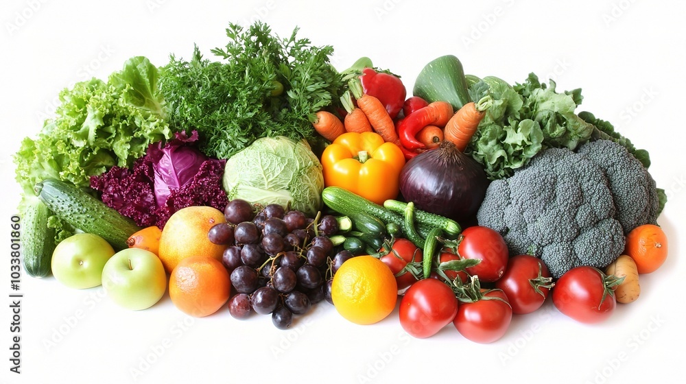 Fresh and Colorful Variety of Vegetables and Fruits Fresh and Colorful Variety of Vegetables and Fruits