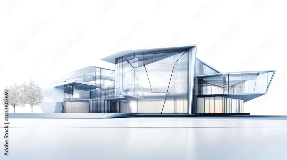 futuristic architectural design featuring a sleek futuristic architectural design featuring a sleek