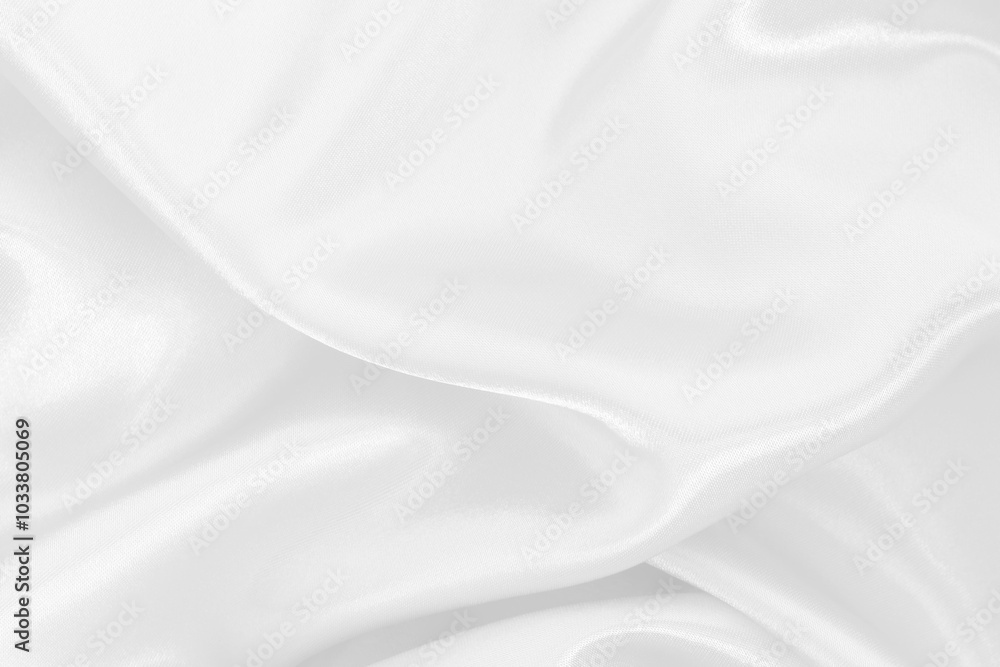 Naklejka premium White fabric texture for background and design, beautiful pattern of silk or linen.