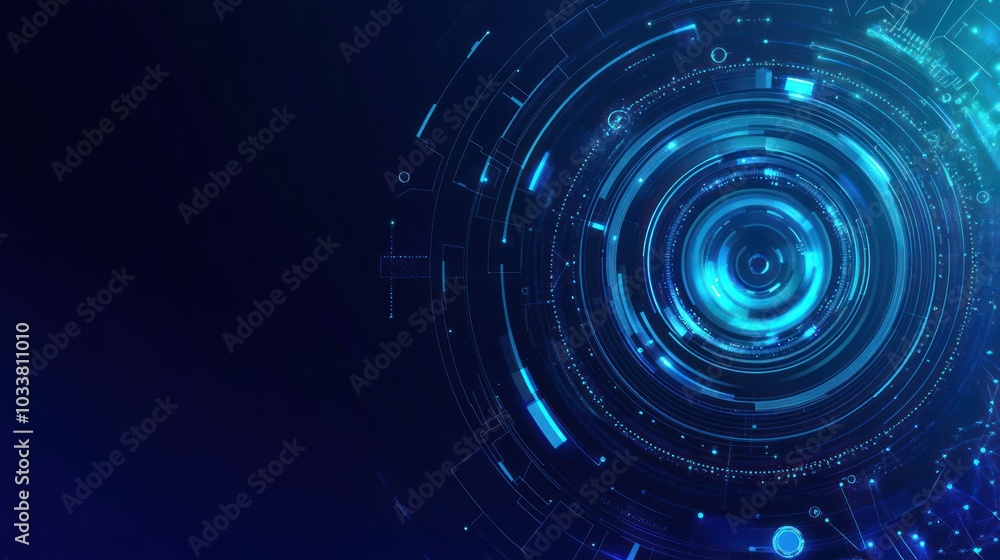 Abstract Futuristic Blue Circles Abstract Futuristic Blue Circles