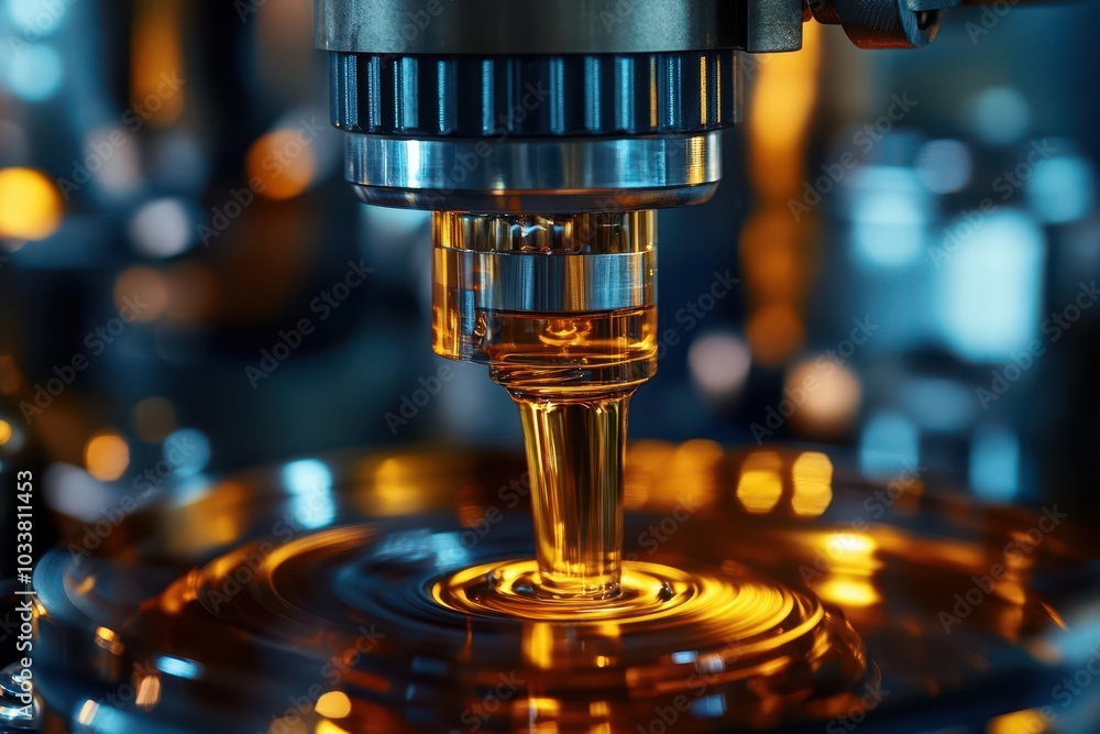 Close-up of fuel blending process, mixing components, industrial chemistry Close-up of fuel blending process, mixing components, industrial chemistry