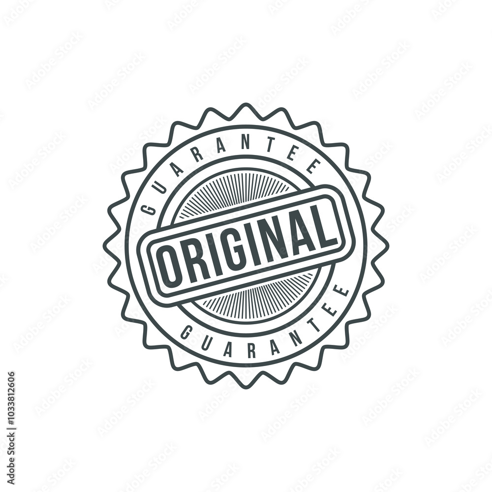 Fototapeta premium Original guarantee stamp sign vector design