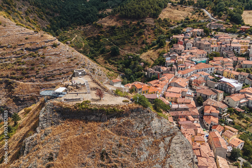 The ancient village of Sasso di Castalda in Basilicata region, Italy