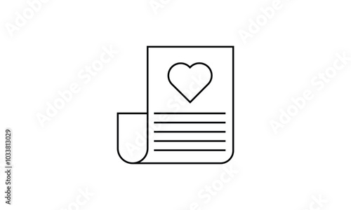 marriage contract line icon