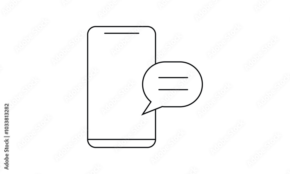 martphone phone message icon. vector martphone phone message icon. vector