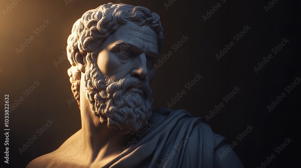 Stoic Statue Sculpture on Dark Background
Stoic Statue Sculpture on Dark Background