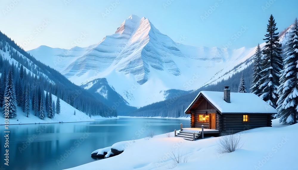 Fototapeta premium winter mountain landscape