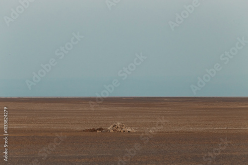 An arid plain with almost no detail creating an intriguing background. Abarkuh, Yazd, Iran. 