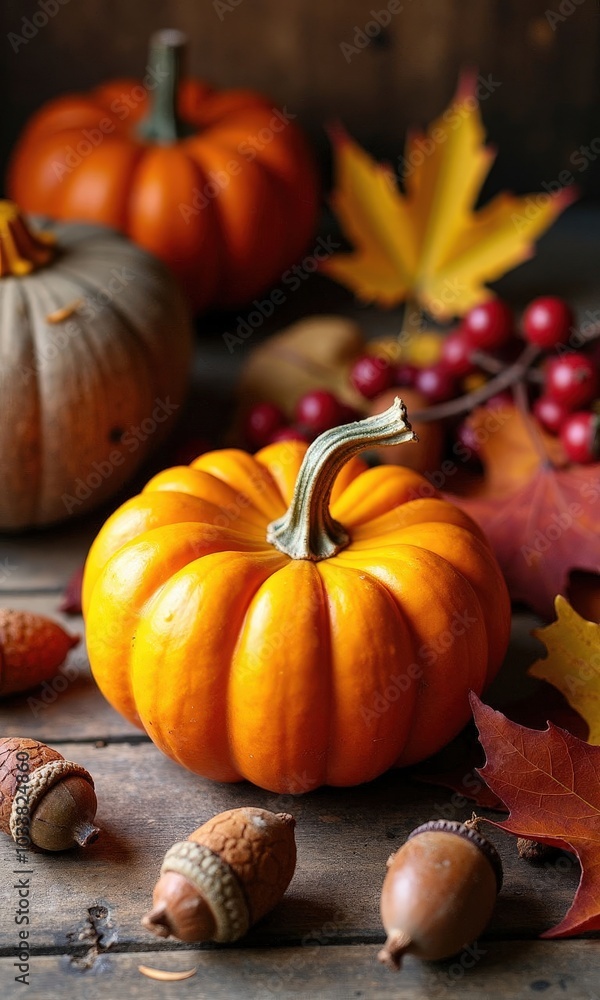 Fall Harvest: Pumpkin and Acorns . Fall Harvest: Pumpkin and Acorns .