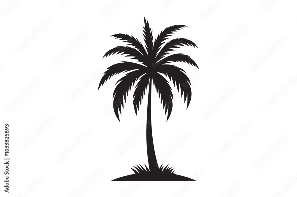 Palm Tree Graphic Vector Design on White Background. Palm Tree Graphic Vector Design on White Background.