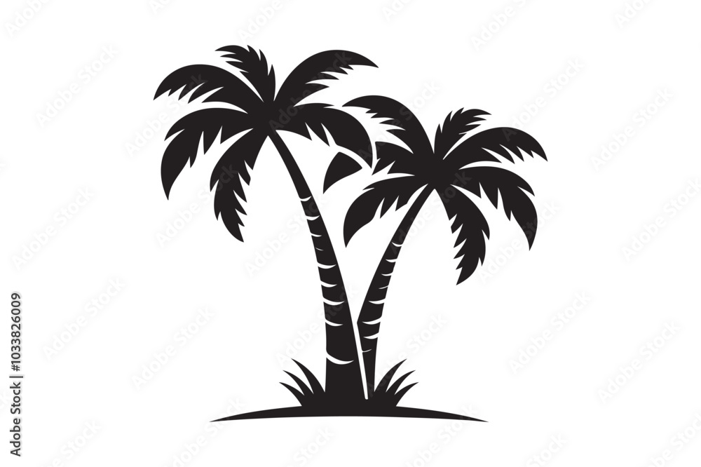 Vector Illustration of a Palm Tree Simple and Clean Design. Vector Illustration of a Palm Tree Simple and Clean Design.