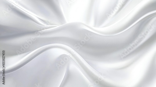 Abstract White Fabric Drapery