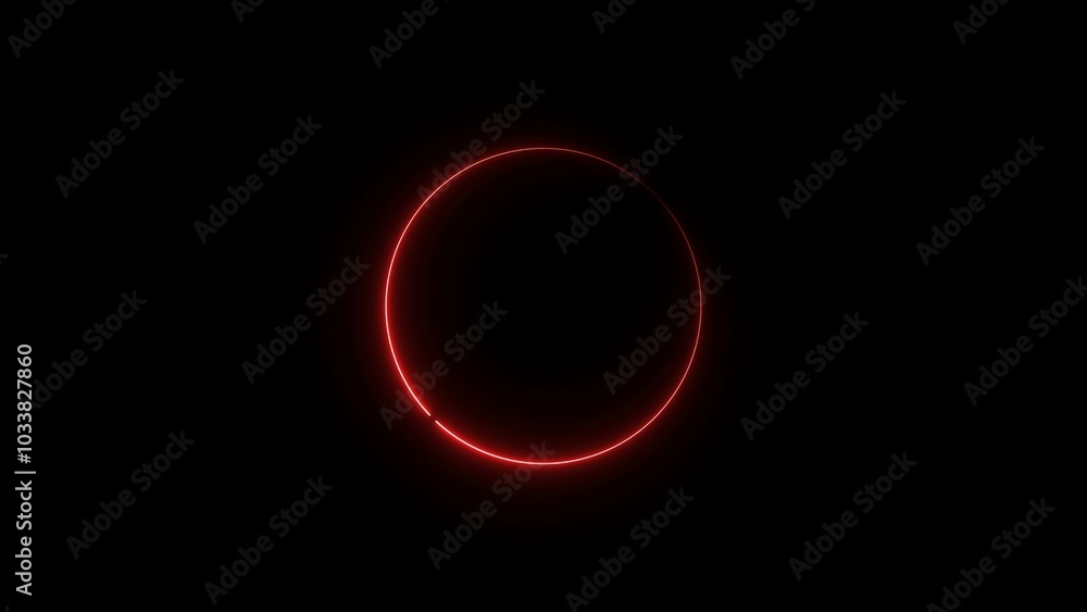 Glowing yellow color neon circle loading icon background 4k illustration on black background. Glowing yellow color neon circle loading icon background 4k illustration on black background.