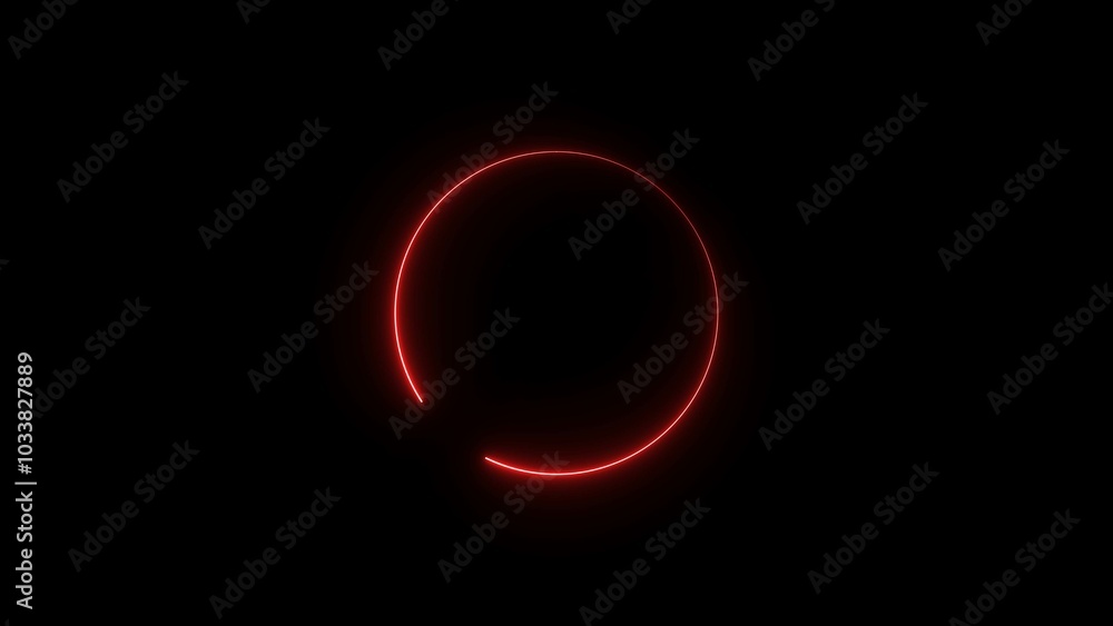 Abstract glowing neon circle loading icon background 4k illustration. Abstract glowing neon circle loading icon background 4k illustration.