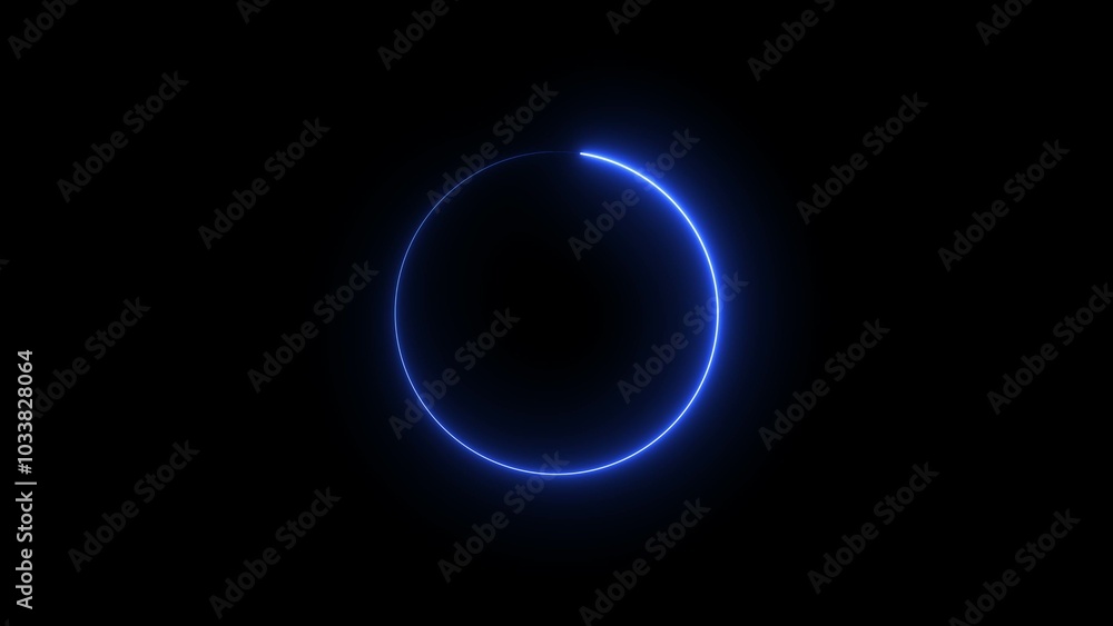 Abstract beautiful neon light circle loading icon background 4k illustration. Abstract beautiful neon light circle loading icon background 4k illustration.