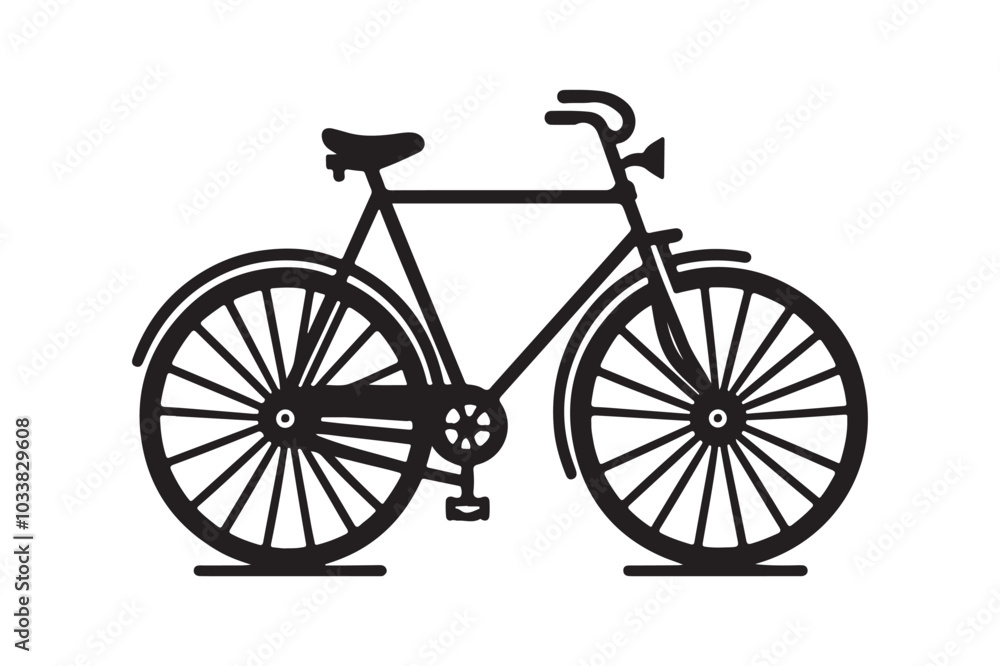 Fototapeta premium Bicycle Icon Design - Vector Silhouettes.