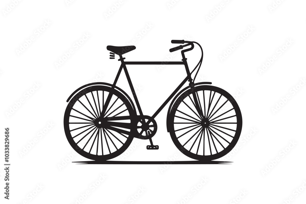 Fototapeta premium Bicycle Icon Design - Vector Silhouettes.