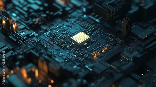 Close-up of the chip 