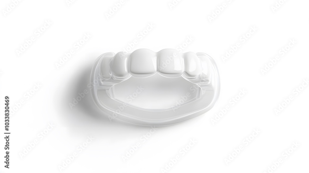 white boxing mouth guard to protect the teeth and lips, on a white background. white boxing mouth guard to protect the teeth and lips, on a white background.