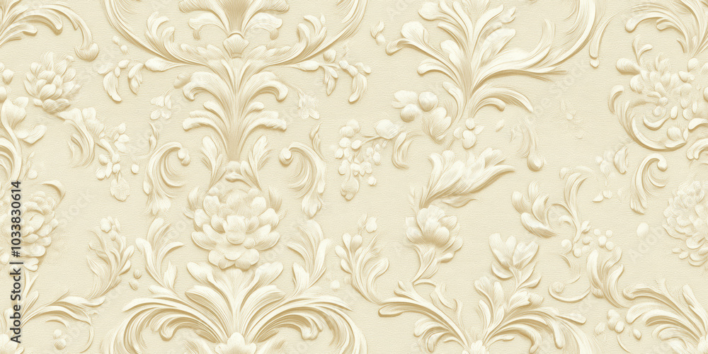 Fototapeta premium Vintage floral texture art background 