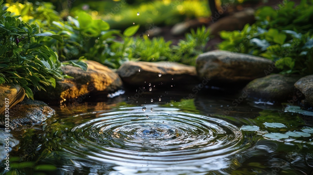 Zen Mindfulness in Gentle Stream Ripples Zen Mindfulness in Gentle Stream Ripples