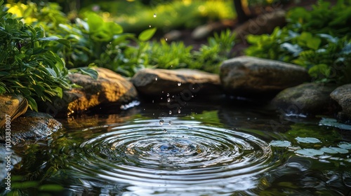 Zen Mindfulness in Gentle Stream Ripples