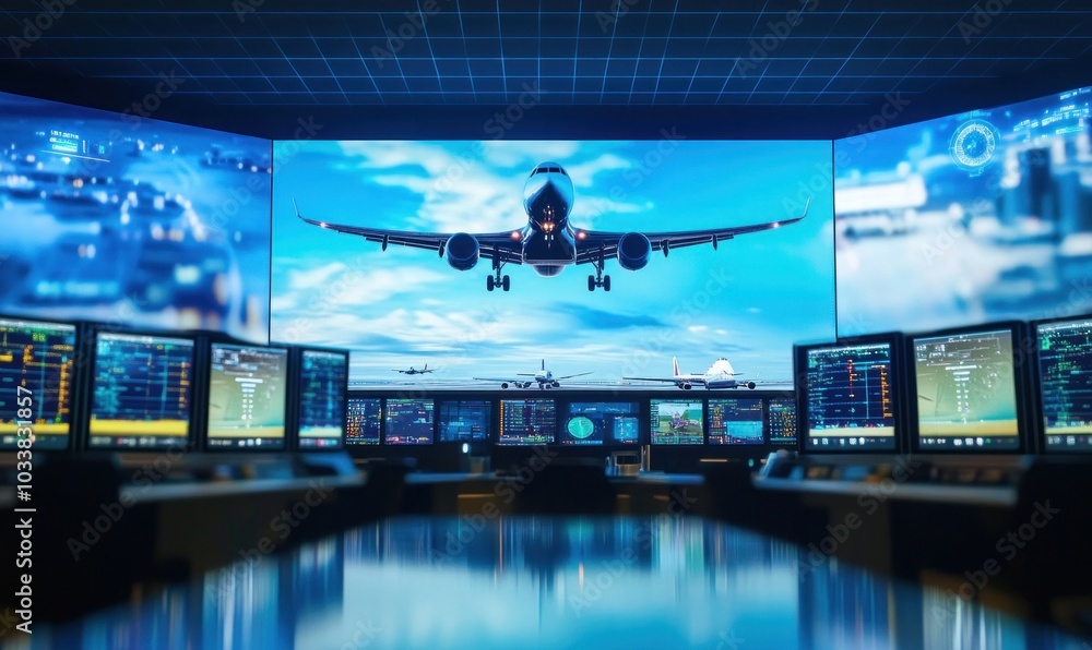 Airplane Landing in Modern Control Center Airplane Landing in Modern Control Center