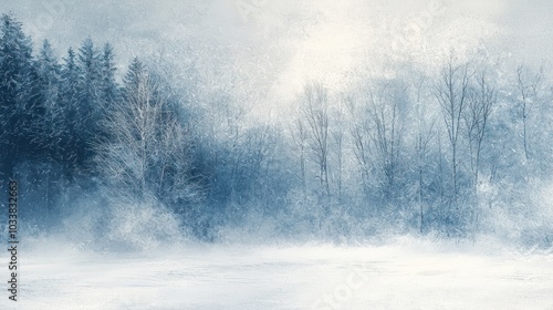 Abstract Snowy Landscape