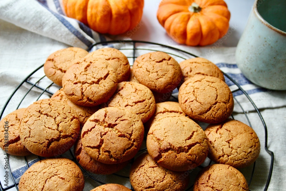 Homemade Ginger Biscuits Cookies On A Plate Homemade Ginger Biscuits Cookies On A Plate
