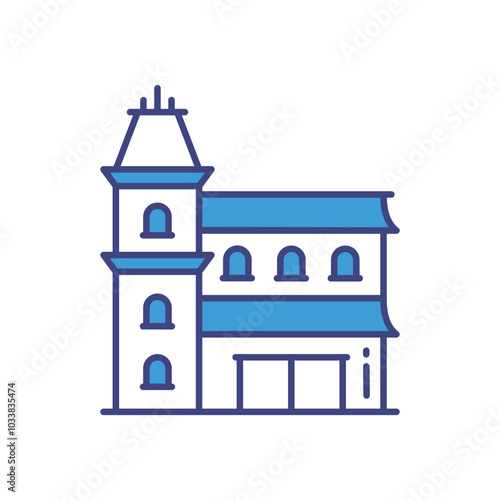 Mansion vector icon stock illustration