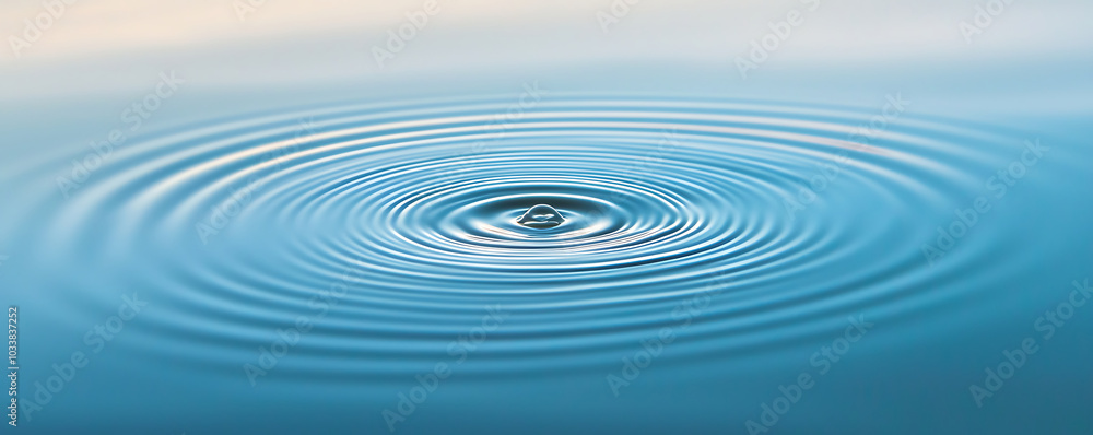 Stunning Close-up of a Water Droplet Creating Ripples Stunning Close-up of a Water Droplet Creating Ripples
