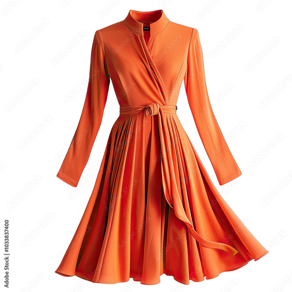 Elegant display dresses in a stylish showroom, showcasing exquisite designs and beautiful lighting.isolated on white background Elegant display dresses in a stylish showroom, showcasing exquisite designs and beautiful lighting.isolated on white background