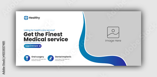 Medical Healthcare Facebook Cover Design Template Or Web Banner Design