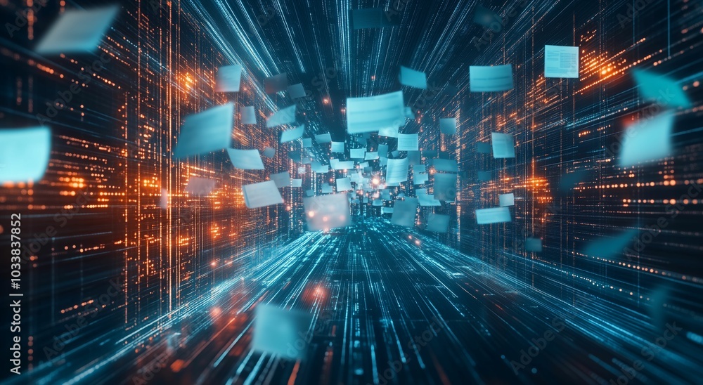 High-Speed Digital Data Transfer with Floating Information Blocks in Futuristic Setting High-Speed Digital Data Transfer with Floating Information Blocks in Futuristic Setting