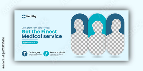 Medical Healthcare Facebook Cover Design Template Or Web Banner Design