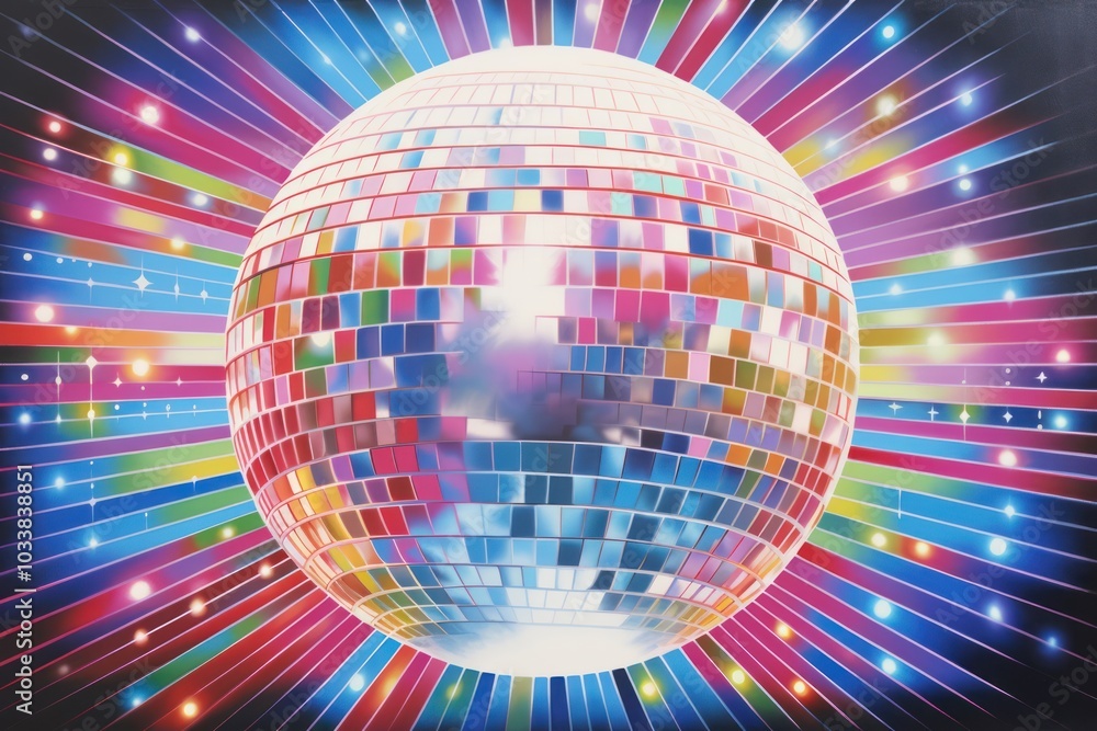 Obraz premium Disco ball nightclub sphere art.