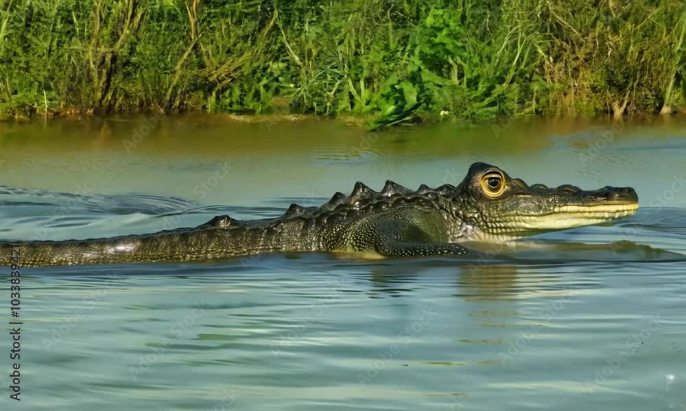 Crocodile in a swamp Crocodile in a swamp