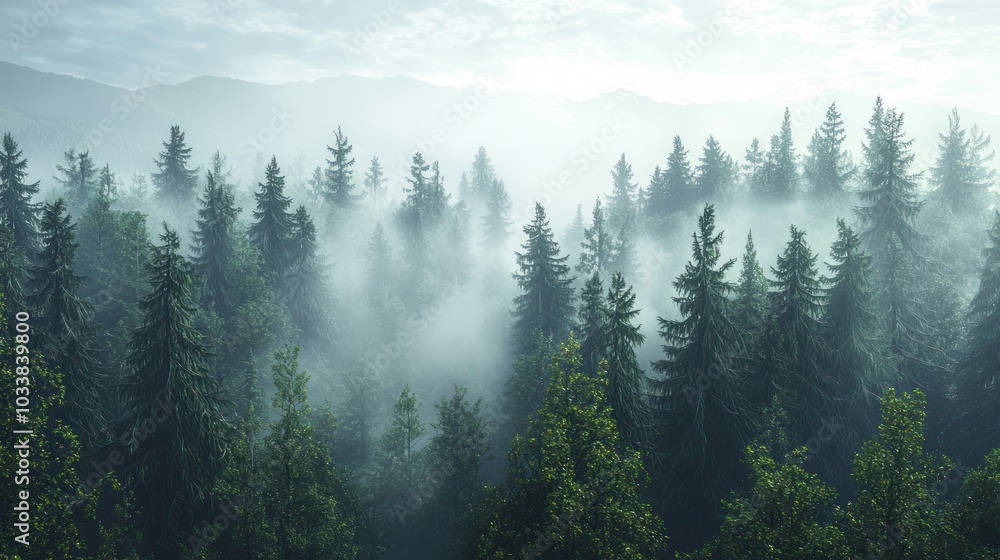 Dreamlike 3D Forest Landscape Dreamlike 3D Forest Landscape