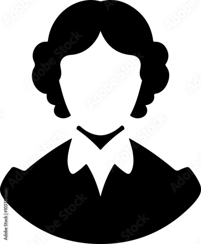 Stylized vector illustration of a faceless woman in a vintage dress, suitable for creative projects and designs.
