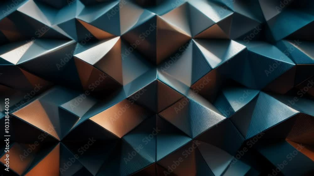 A blue and black abstract design with sharp angles and triangles A blue and black abstract design with sharp angles and triangles