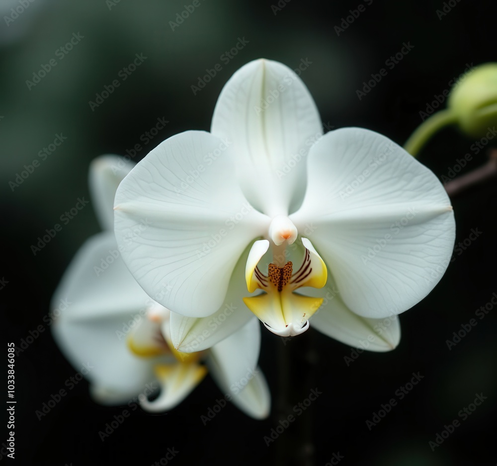 White Orchid Close-up . White Orchid Close-up .