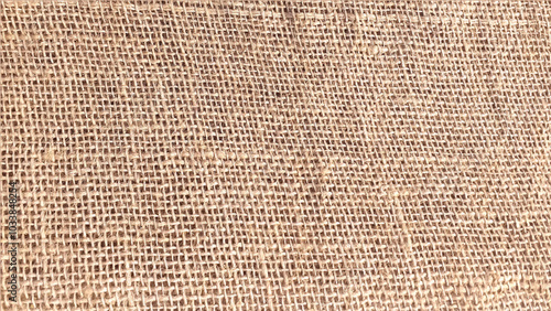 Closeup brown sack texture background. Burlap sack background and texture